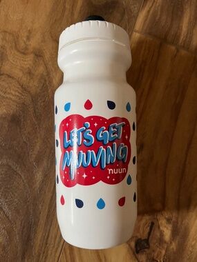 NEW White “Let’s Get Moving / #teamnuun / Team Nuun 23” water bottle
